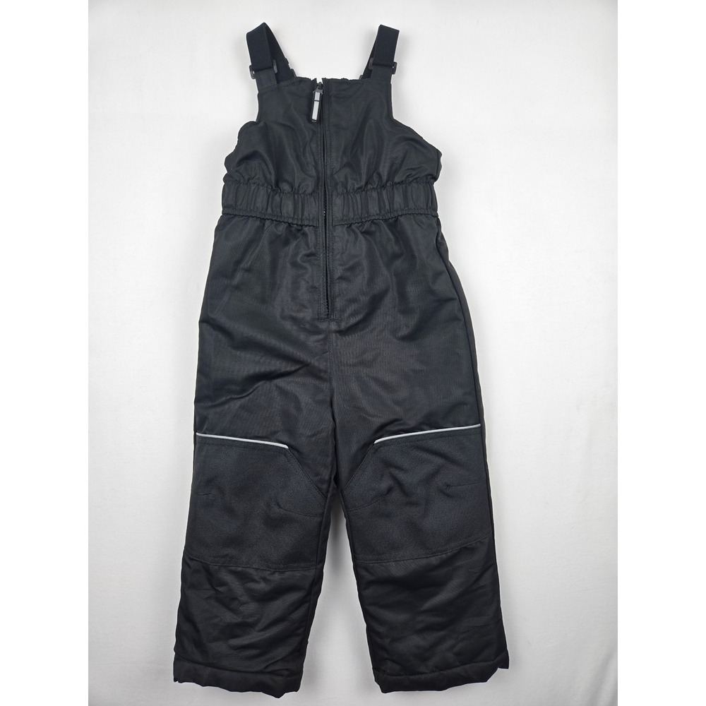 Swiss Tech Black Snow Bib Overalls Ski Pants Toddler Boy Girl Size 3T